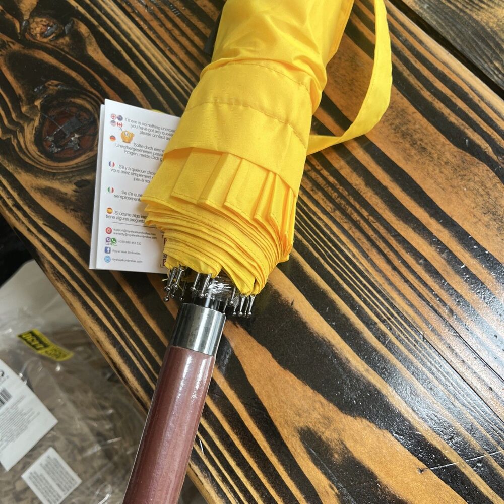 Royal Walk 48" Stick Umbrella Auto Open Solid Color Fashionable and Simple - Picture 7 of 9